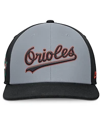 Nike Men's Gray/Black Baltimore Orioles Pro Performance Snapback Hat