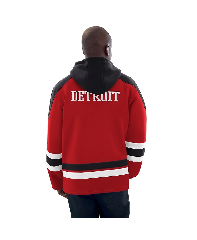 Starter Men's Red/Black Detroit Red Wings Hockey Pullover Hoodie