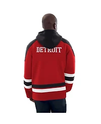 Starter Men's Red/Black Detroit Red Wings Hockey Pullover Hoodie