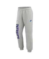 Nike Men's Silver New England Patriots Rewind Club Fleece Joggers Pants