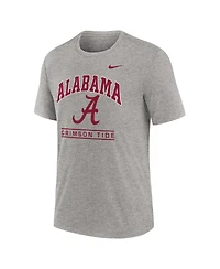 Nike Men's Heather Gray Alabama Crimson Tide Arch Over Logo Tri-Blend T-Shirt
