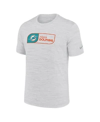 Nike Men's White Miami Dolphins Big Tall Velocity Jock Tag Performance T-Shirt
