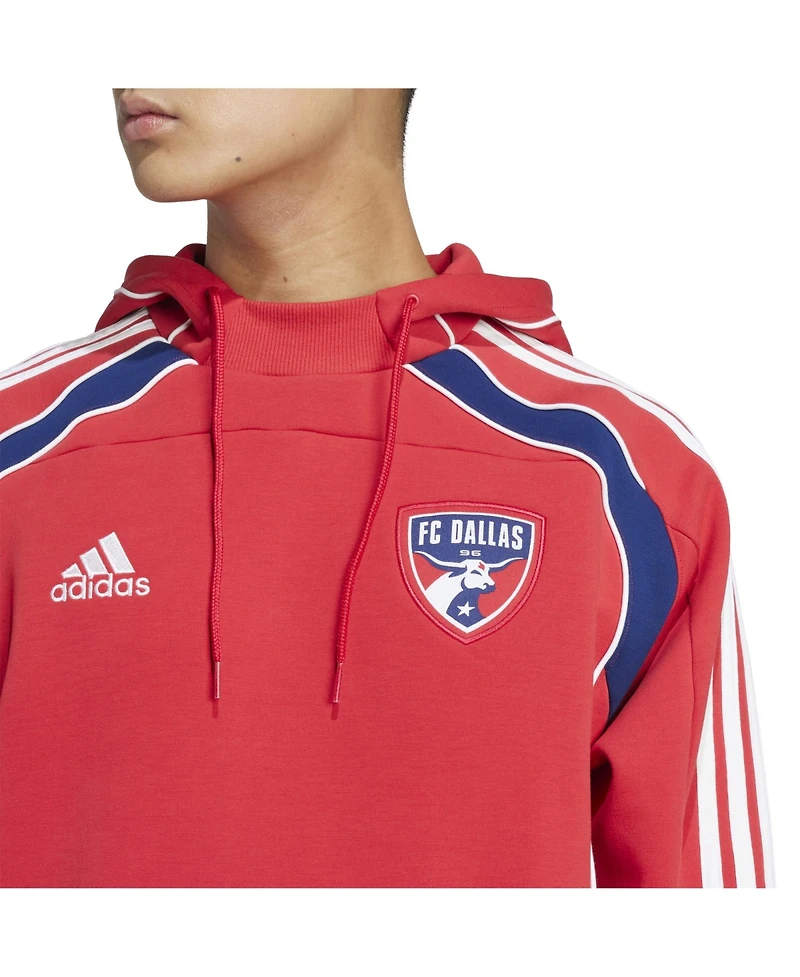 Adidas Men's Red Fc Dallas 2025 Travel Pullover Hoodie