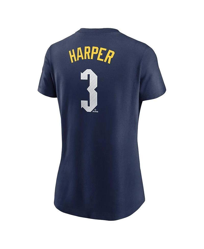 Nike Women's Bryce Harper Navy Philadelphia Phillies 2024 City Connect Fuse Player Name Number T-Shirt