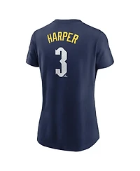 Nike Women's Bryce Harper Navy Philadelphia Phillies 2024 City Connect Fuse Player Name Number T-Shirt