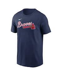 Nike Men's Austin Riley Navy Atlanta Braves Fuse Name Number T-Shirt