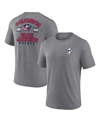 Fanatics Men's Heather Gray Columbus Blue Jackets Winger Tri-Blend T-Shirt