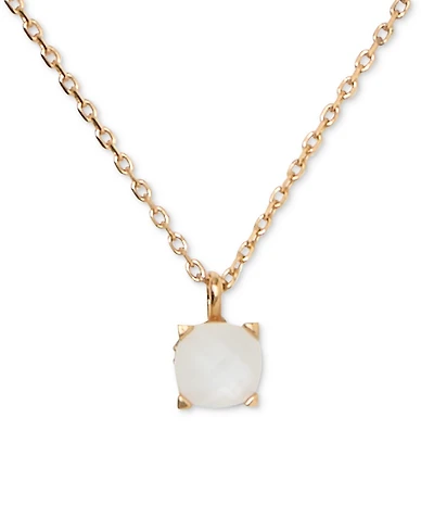 Kate Spade New York Gold-Tone Cubic Zirconia Pendant Necklace, 16" + 3" extender