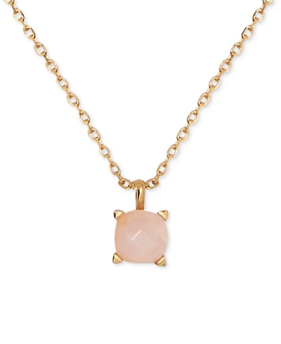 Kate Spade New York Gold-Tone Cubic Zirconia Pendant Necklace, 16" + 3" extender