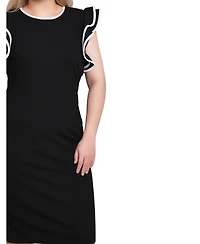 Ny Collection Women's Ruffle Sleeve Dress