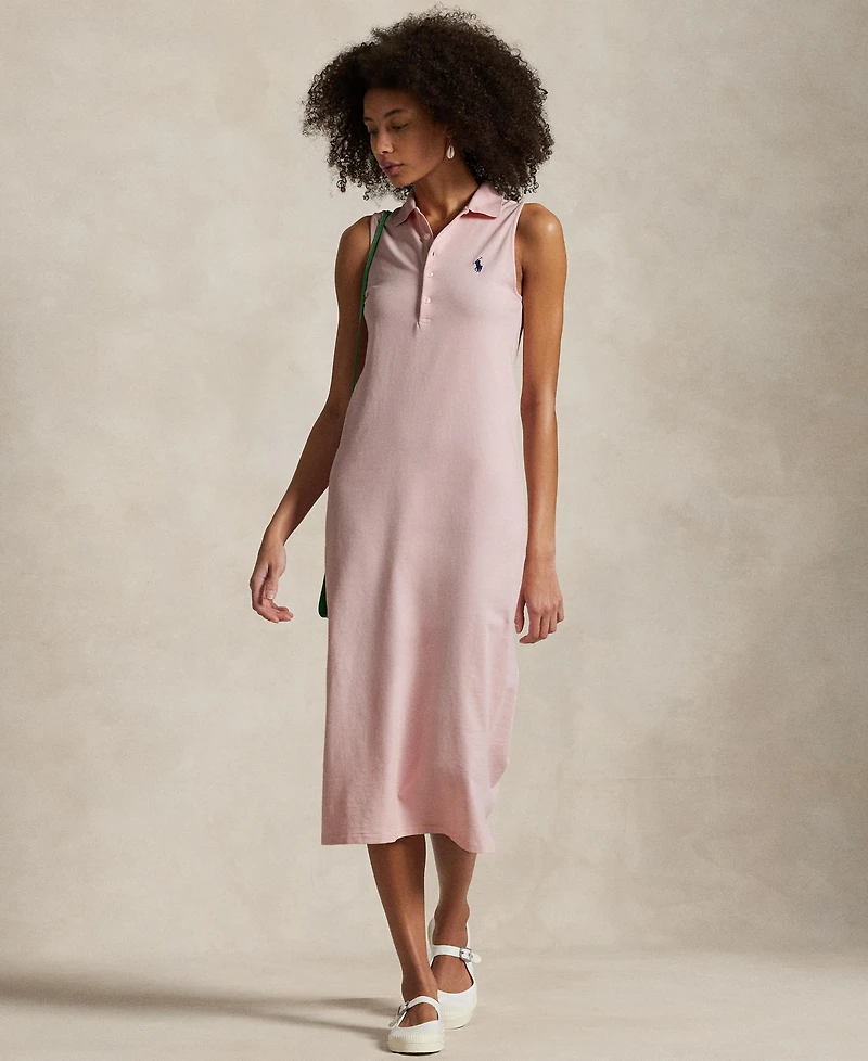 Polo Ralph Lauren Women's Stretch-Cotton Sleeveless Polo Dress