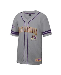 Colosseum Men's Gray Ecu Pirates Free Spirited Baseball Jersey