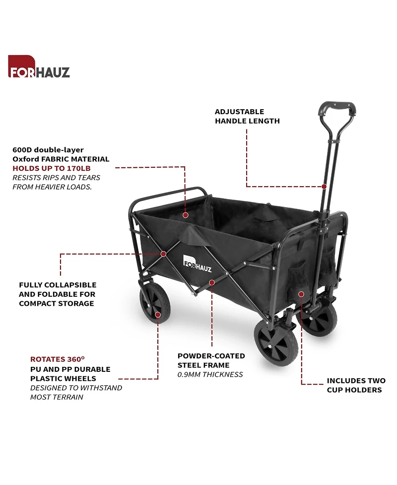 ProSource Folding Wagon Cart
