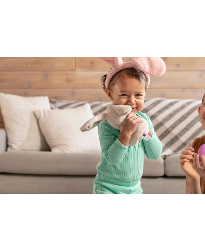 Sperric Toddler Easter Plush and Teether Playset, Includes Bunny, Carrot, Chicken, Rattle Egg & Basket, Perfect Sensory Decorative Gift Newborns