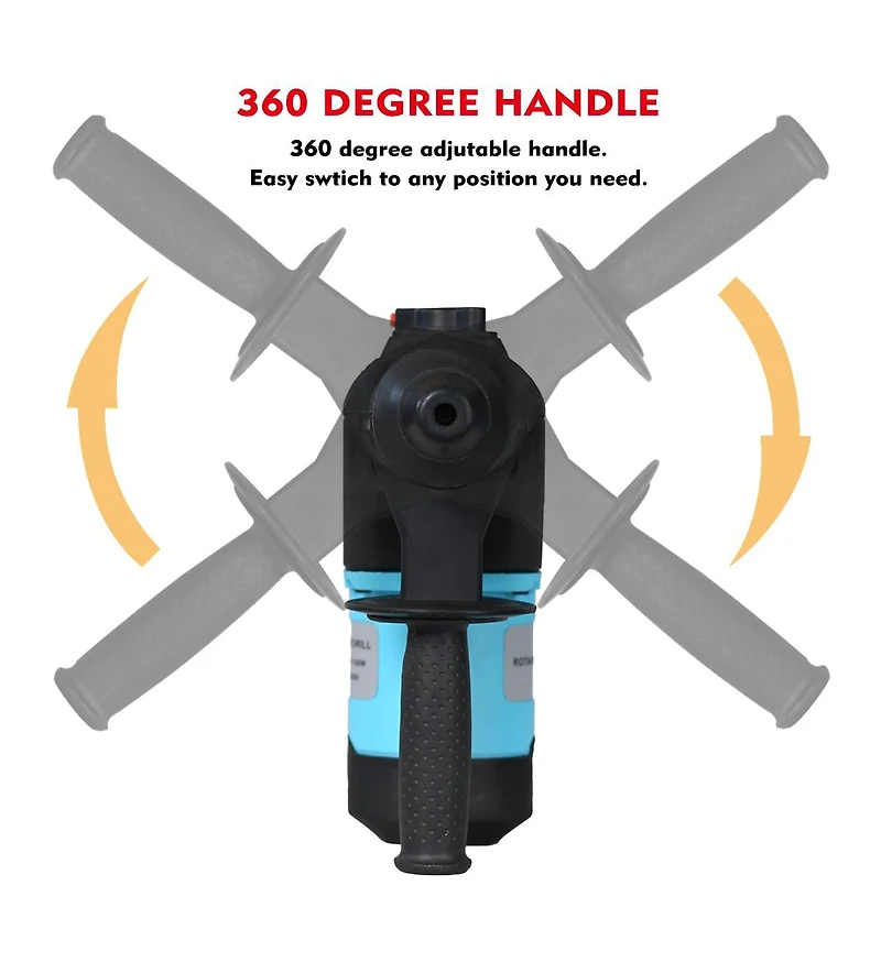 Rotary Hammer 1100W 1-1/2" Sds Plus Rotary Hammer Drill 3 Functions
