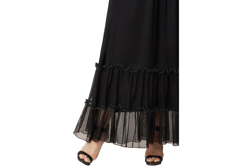 Kiyonna Plus Isla Tiered Mesh Maxi Skirt