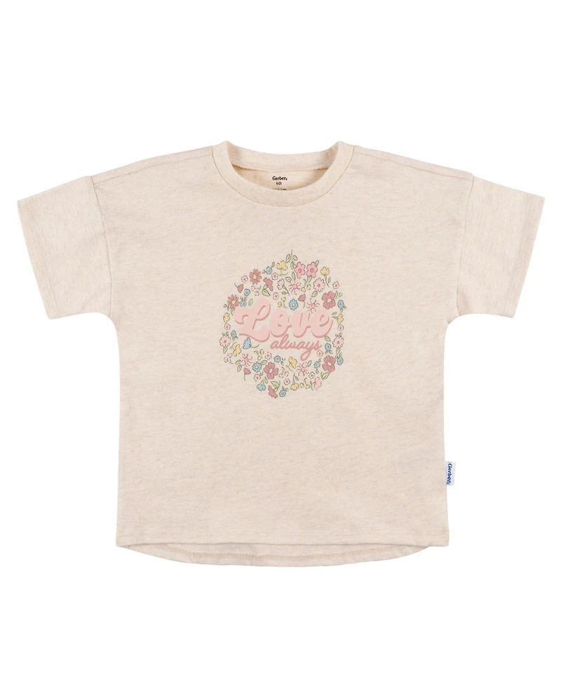 Gerber Toddler Girls Coordinating Shirts and Short Set