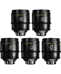 Dzofilm Arles Prime Cine 5-Lens Kit with 25mm, 35mm, 50mm, 75mm & 100mm T1.4 Lens for Pl Mount