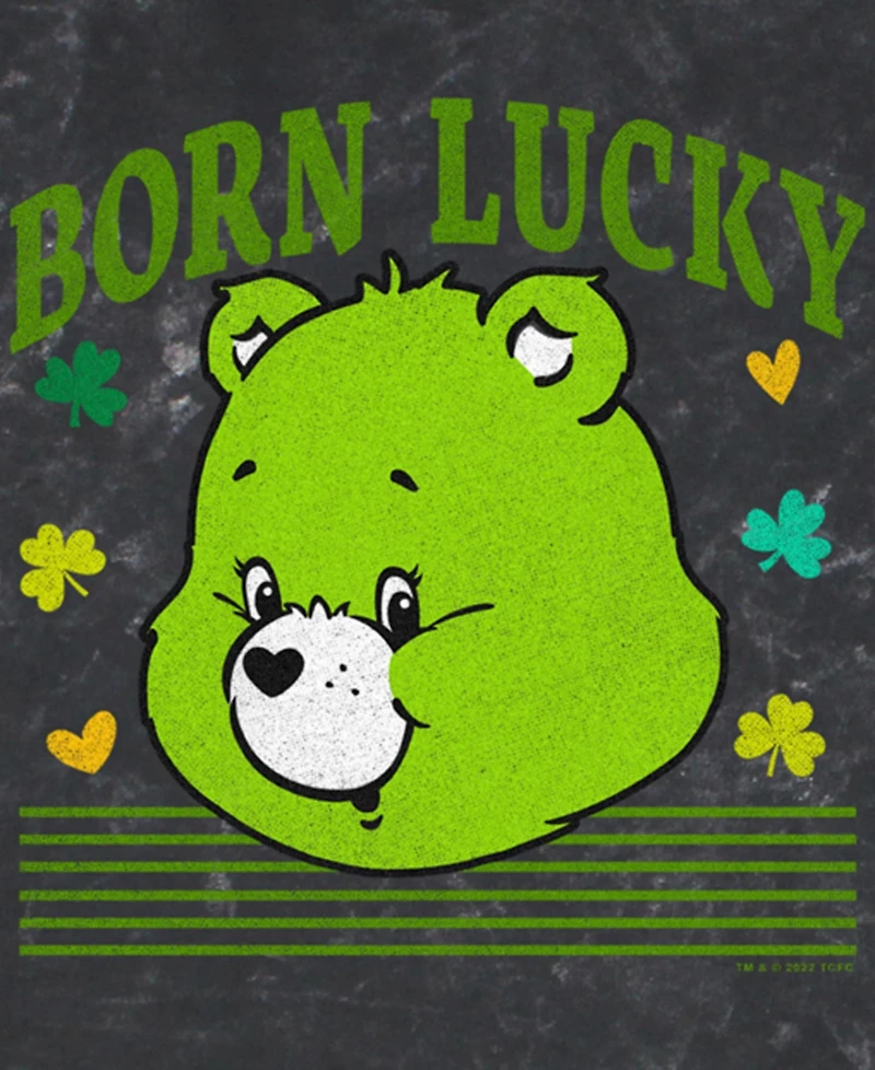 Care Bears Men's Lucky Bear Head Short Sleeve T-Shirt