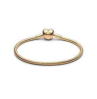 Pandora Gold-Plated Moments Heart Clasp Snake Chain Bracelet