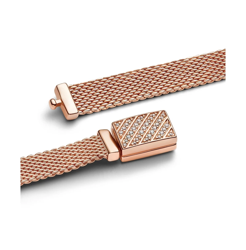 Pandora Gold-Plated Reflexions Long Clasp Pave Bracelet