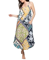 Linea Donatella Women's Delice Printed Maxi Nightgown