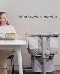 Sunveno Baby Bassinet Bedside Crib with Mosquito Net