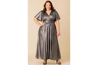 Kiyonna Plus Evania Metallic Evening Gown