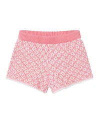 Andy & Evan Toddler Girls Toddler/Child Pink Crochet Top Shorts Set