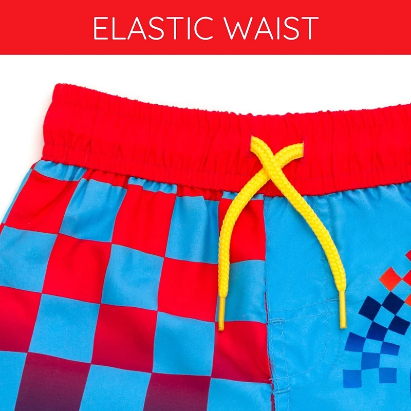 Hot Wheels Toddler Boys Upf 50+ Swim Trunks Bathing Suit