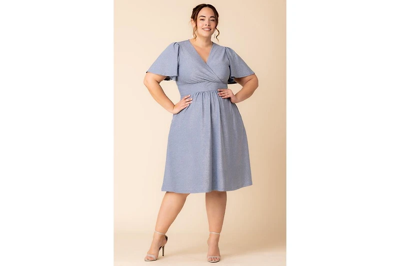 Kiyonna Plus Crystal Cove Cocktail Dress with Pockets