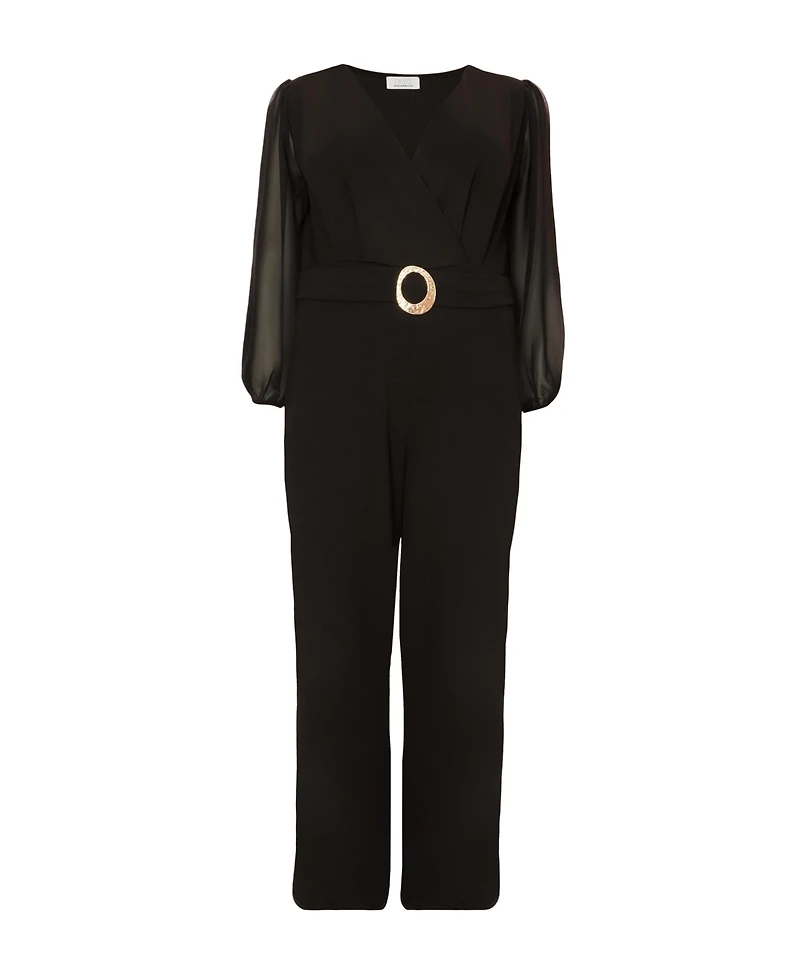 Quiz Plus Chiffon Wrap Buckle Jumpsuit