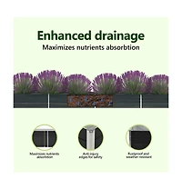 Garden Raised Bed Galvanized Steel 236.2"x31.5"x17.7" Anthracite