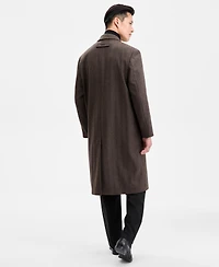 Hugo by Boss Men's Modern-Fit Herringbone Overcoat