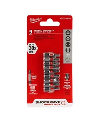Milwaukee 48-32-4620 Shockwave Impact Security Insert Bit Set - 9 Piece