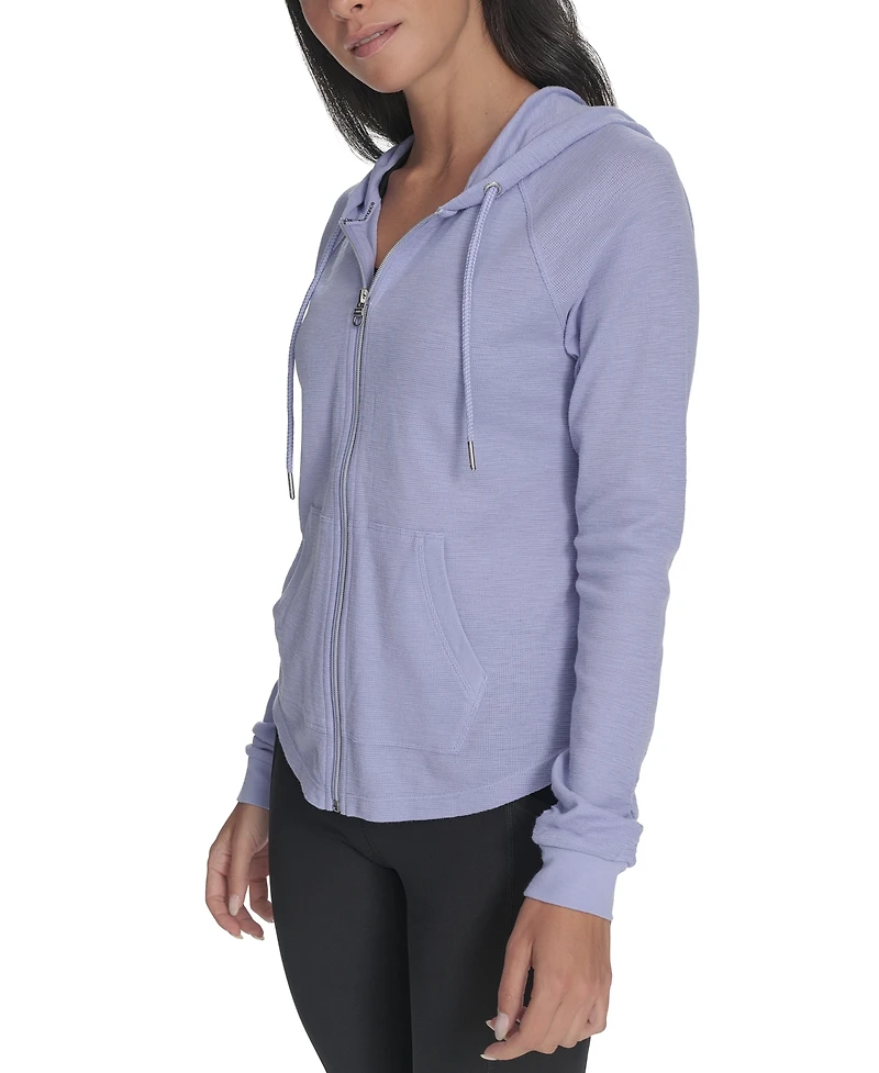 Calvin Klein Performance Ruched-Sleeve Zip Hoodie
