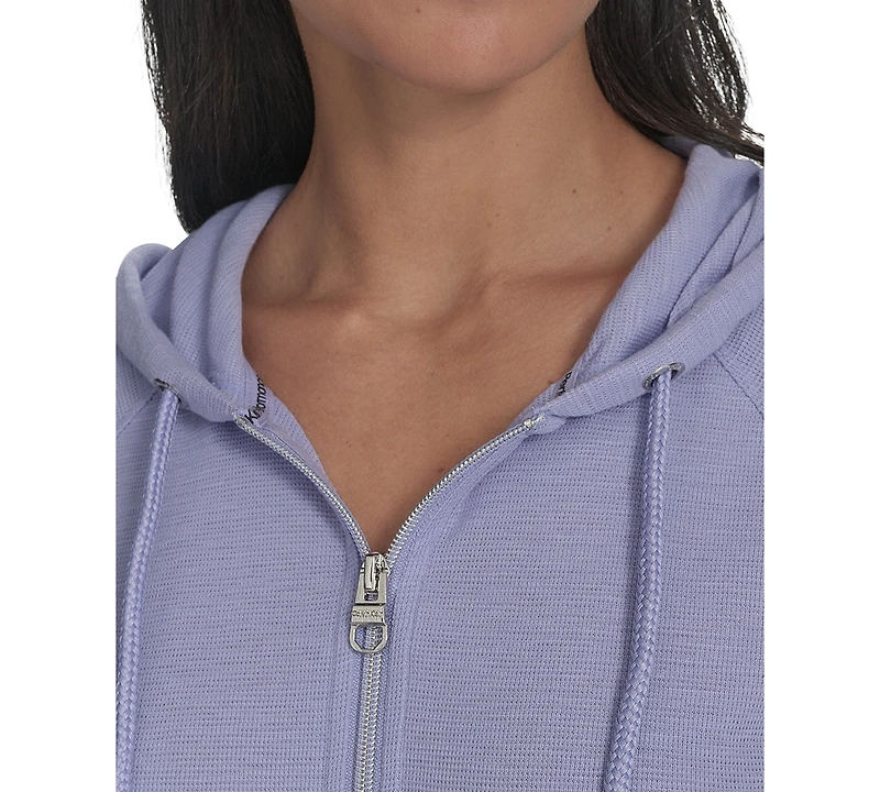 Calvin Klein Performance Ruched-Sleeve Zip Hoodie