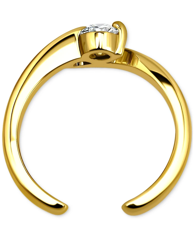 Giani Bernini Cubic Zirconia Bypass Adjustable Toe Ring Sterling Silver (also 18k Gold-Plated Silver), Exclusively at Macy's