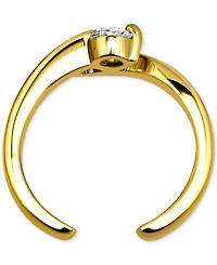 Giani Bernini Cubic Zirconia Bypass Adjustable Toe Ring Sterling Silver (also 18k Gold-Plated Silver), Exclusively at Macy's