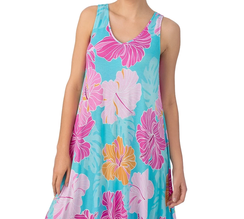Ellen Tracey Women's Sleeveless Handkerchief-Hem Nightgown
