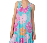 Ellen Tracey Women's Sleeveless Handkerchief-Hem Nightgown