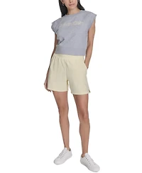 Calvin Klein Performance Women's Sleeveless Puff-Logo Cropped Top