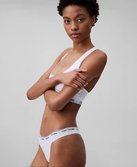 Calvin Klein Women's Modern Logo 3-Pack Thong Underwear QD5209