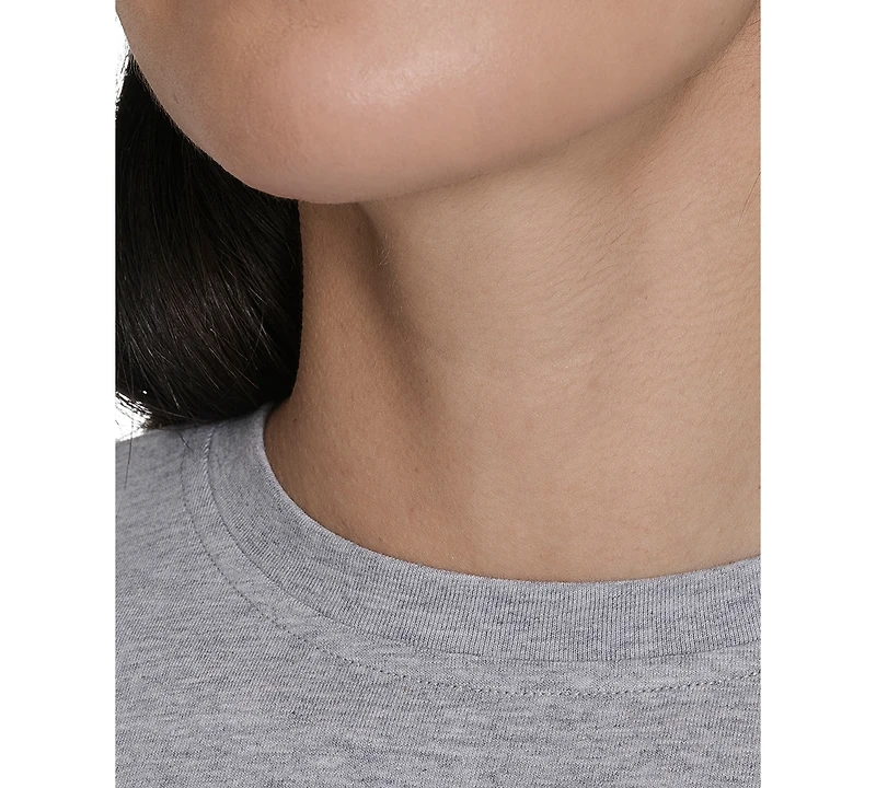 Calvin Klein Women's Ruched Crewneck Logo Tank Top