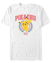 Pokemon Men's Pikachu Collegiate Short Sleeve T-Shirt