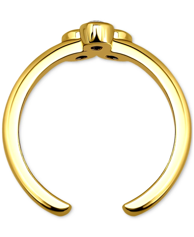 Giani Bernini Triple Cubic Zirconia Cluster Adjustable Toe Ring, Exclusively at Macy's