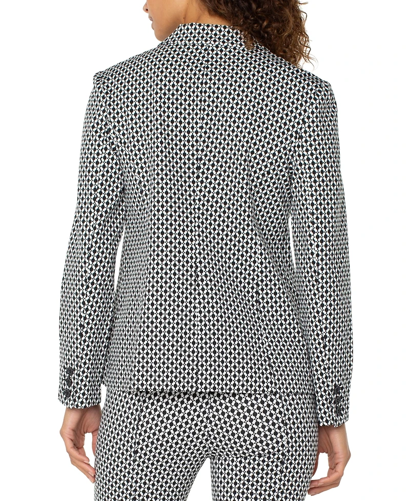 Liverpool Los Angeles Women's Printed One-Button Blazer