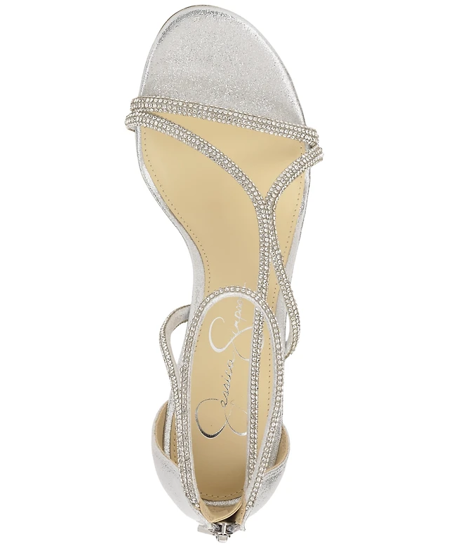 Jessica Simpson Women's Shiny Rhinestone Block-Heel Dress Sandals |  Connecticut Post Mall