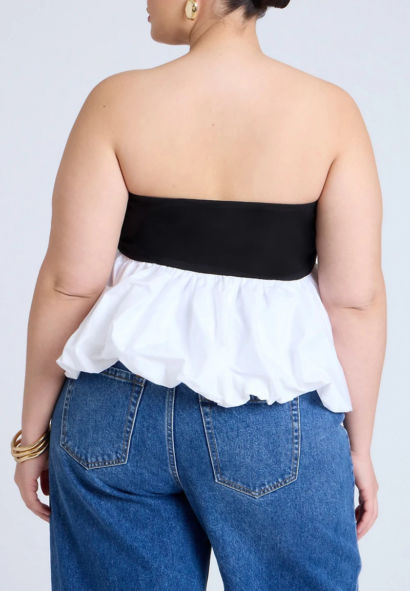 Eloquii Women's Peplum Tube Top