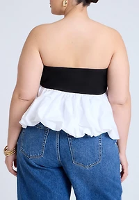 Eloquii Women's Peplum Tube Top